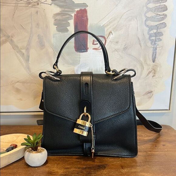 Chloe Aby Medium Leather Shoulder Bag - Picture 1 of 16
